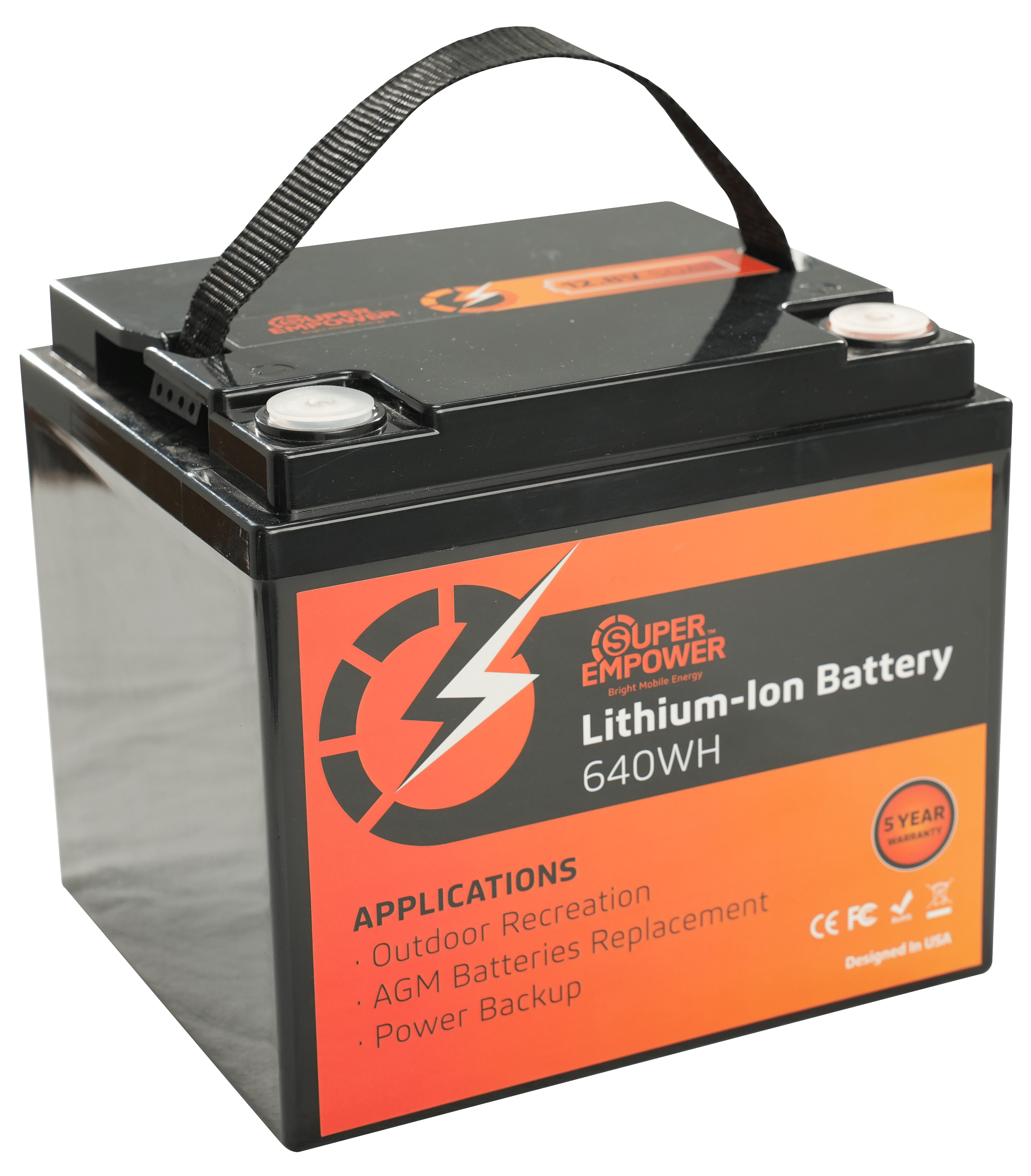 Super Empower 12.8V 50Ah Lithium-Ion Battery – 640WH Compact Power Solution